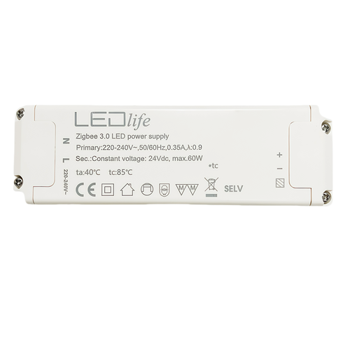60W / 24V DC Zigbee Netzteil - 2,5A, IP20 Innenbereich, Hue-kompatibel