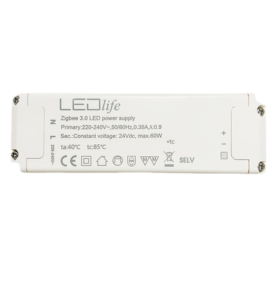 60W / 24V DC Zigbee Netzteil - 2,5A, IP20 Innenbereich, Hue-kompatibel