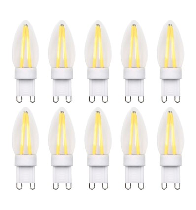 10er-Pack G9 2W dimmbare Lampen - 2700K, Filament LED
