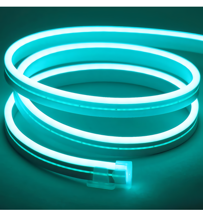 8W pro Meter Hellblau 8x16 CLIP-ON Neon Flex LED - 24V DC, IP67