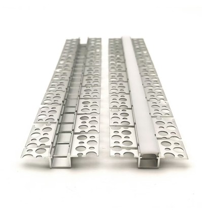Flexibles Alu-Einputzprofil für LED-Streifen - 2 Meter, inkl. Abdeckung