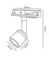 1-Phasen GU10 Schienenstrahler - Weiß, ohne Leuchtmittel, 1F3W