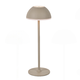 Wiederaufladbare LED-Tischlampe Innen/Außen - Beige, Touch-dimmbar, 3in1, IP54 für den Außenbereich