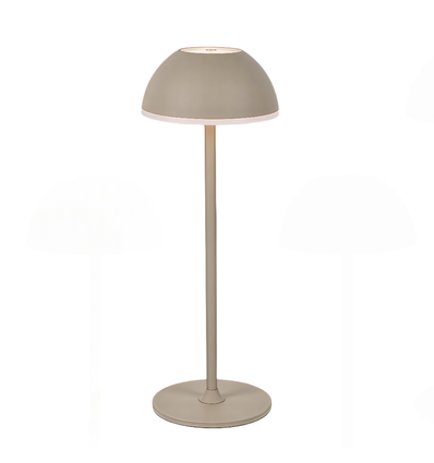 Wiederaufladbare LED-Tischlampe Innen/Außen - Beige, Touch-dimmbar, 3in1, IP54 für den Außenbereich