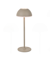 Wiederaufladbare LED-Tischlampe Innen/Außen - Beige, Touch-dimmbar, 3in1, IP54 für den Außenbereich
