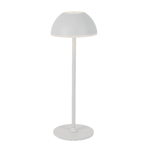 Wiederaufladbare LED-Tischlampe für Innen/Außen - Grau, Touch-dimmbar, 3in1, IP54 für den Außenbereich
