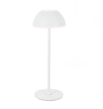 Wiederaufladbare LED-Tischlampe Innen/Außen - Weiß, Touch-dimmbar, 3in1, IP54 für den Außenbereich