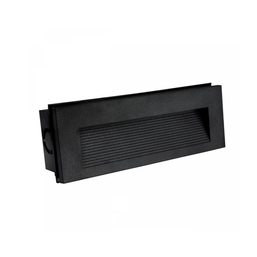 6W Einbau-Treppenlicht CCT - 3 Lichtfarben, IP54, Schwarz, 23 x 8,4 x 5,2 cm, 230V