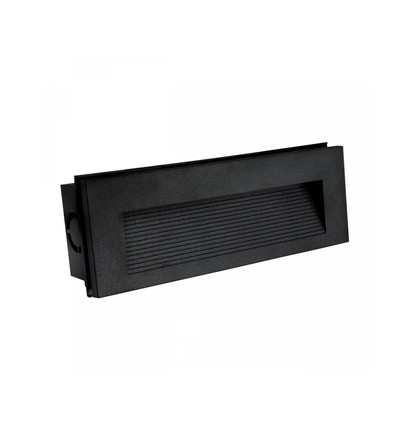 6W Einbau-Treppenlicht CCT - 3 Lichtfarben, IP54, Schwarz, 23 x 8,4 x 5,2 cm, 230V