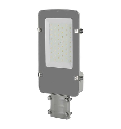 V-Tac 30W LED Straßenlampe - Ø50/Ø60mm, Samsung Chip, IP65, graues Gehäuse