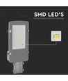 V-Tac 30W LED Straßenlampe - Ø50/Ø60mm, Samsung Chip, IP65, graues Gehäuse
