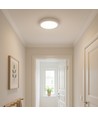 18W dimmbare LED-Deckenleuchte - Ø22,5cm, Höhe: 3,9cm, weißer Rand