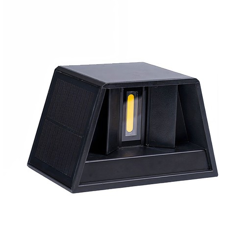 Solar-Wandleuchte - IP54, Schwarz, Up/Down, einstellbarer Abstrahlwinkel, Dämmerungssensor