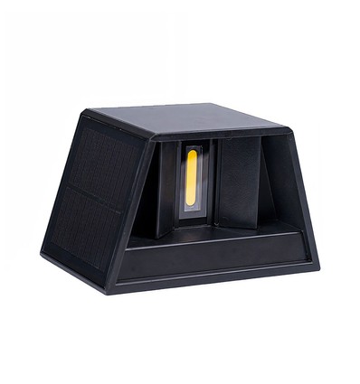 Solar-Wandleuchte - IP54, Schwarz, Up/Down, einstellbarer Abstrahlwinkel, Dämmerungssensor