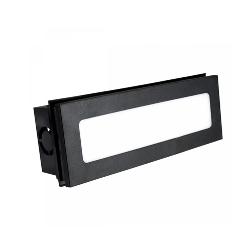 6W Einbau-Treppenlicht CCT - 3 Lichtfarben, IP54, Schwarz, 23 x 8,4 x 5,2 cm, Schwarz, 230V
