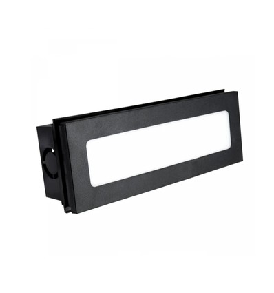 6W Einbau-Treppenlicht CCT - 3 Lichtfarben, IP54, Schwarz, 23 x 8,4 x 5,2 cm, Schwarz, 230V