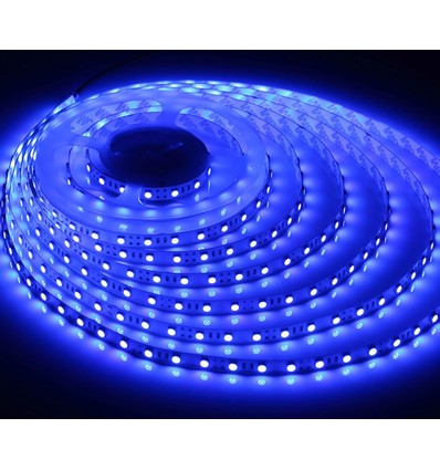 5m 10W/m Blau 450 nm LED-Streifen - 24V DC, IP20, 120 LEDs pro Meter