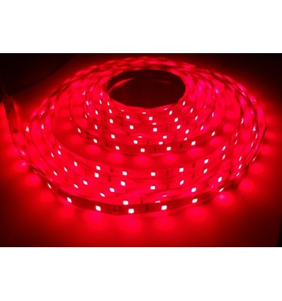 5m 14W/m Roter 660nm LED-Streifen - 24V DC, IP20, 60 LEDs pro Meter
