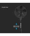 55W Stahlventilator - mit 410mm Rundfuß, 4 Knöpfen, 5 Flügeln (16 Zoll)