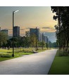 30W Dämmerungs-LED-Straßenlampe - Dämmerungssensor, Ø60 mm, IP65, schwarz, 230V