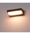 Solar CCT Wandleuchte - IP54, 3 Lichtfarben, schwarz, quadratisch, Dämmerungssensor
