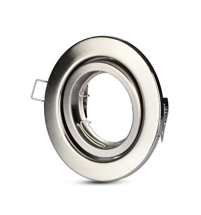 GU10 Einbaustrahler - Satin Nickel, rund, Ø99 mm, Ausschnitt: Ø74 mm