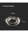 GU10 Einbaustrahler - Satin Nickel, rund, Ø99 mm, Ausschnitt: Ø74 mm