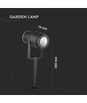 12W LED-Gartenlampe - grün, schwarzes Gehäuse