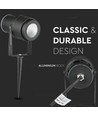 12W LED-Gartenlampe - grün, schwarzes Gehäuse