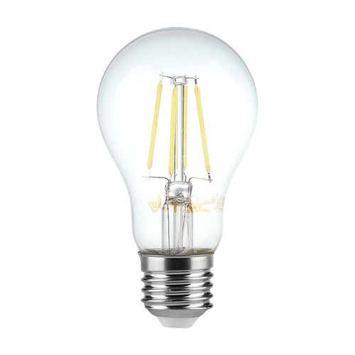 E27 6W LED Filament Birne - A60, Klarglas, 600lm, 3000K