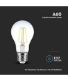 E27 6W LED Filament Birne - A60, Klarglas, 600lm, 3000K