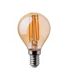 E14 4W LED Filament Birne - P45, Amberglas, 2200K, Tropfenlampe