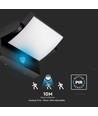 17W LED-Wandleuchte mit Sensor - IP65, schwarz, PIR-Sensor, inkl. Leuchtmittel