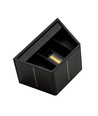 Solar-Wandleuchte - IP54, Schwarz, Up/Down, einstellbarer Abstrahlwinkel, Dämmerungssensor
