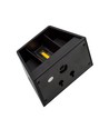 Solar-Wandleuchte - IP54, Schwarz, Up/Down, einstellbarer Abstrahlwinkel, Dämmerungssensor