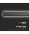 141cm 23W lineare Außenwandleuchte - IP65, RA90, schwarz anthrazit, 150° Abstrahlwinkel