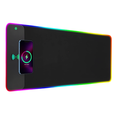 RGB Mauspad - 80x30cm, kabelloses Laden für Mobiltelefone