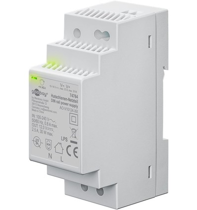 30W / 12V DC DIN-Schienen-Netzteil - 2.5A