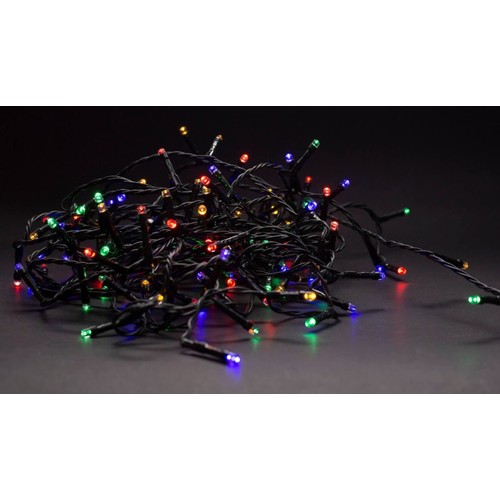 9 m mehrfarbige LED-Lichterkette - 120 LEDs, Memory-Funktion, IP44 für den Außenbereich, mit IR-Fernbedienung, 230V