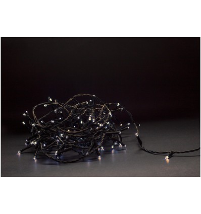 Outlet: 5 m warmweiße LED-Lichterkette - 50 LED, IP44 für den Außenbereich, IR-Fernbedienung, Timer, Batterie