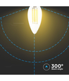 E14 4W dimmbare LED-Kerzenlampe - Filament, warmweiß