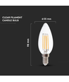 E14 4W dimmbare LED-Kerzenlampe - Filament, warmweiß