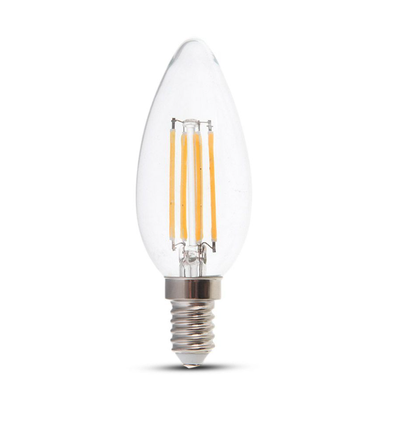 E14 4W dimmbare LED-Kerzenlampe - Filament, warmweiß