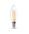 E14 4W dimmbare LED-Kerzenlampe - Filament, warmweiß