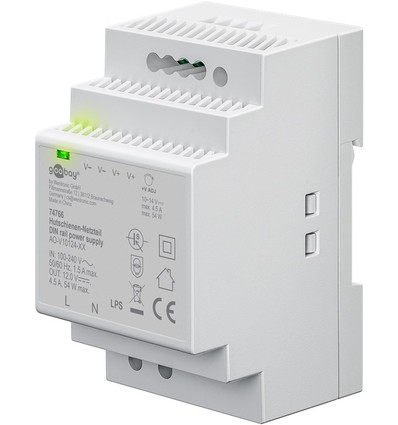 54W / 12V DC DIN-Schienen-Netzteil - 4.5A