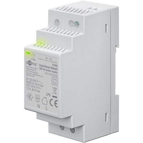 36W / 24V DC DIN-Schienen-Netzteil - 1.5A