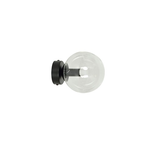 Rossi K1 Schwarz/Transparent Pendelleuchte - Ø14 cm, E14, 230V, ohne Leuchtmittel