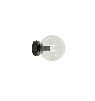 Rossi K1 Schwarz/Transparent Pendelleuchte - Ø14 cm, E14, 230V, ohne Leuchtmittel