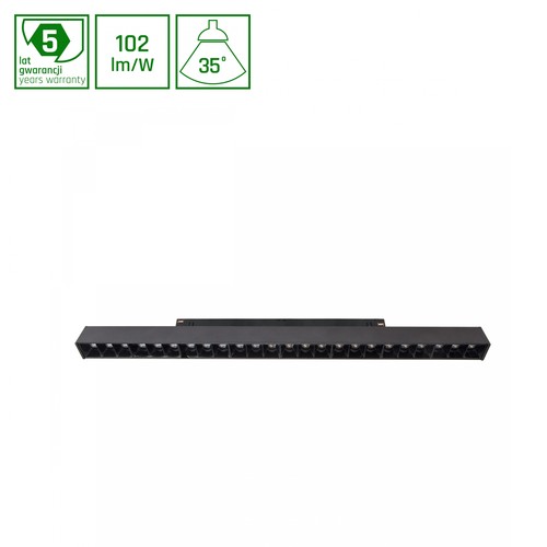 15W 48V SHIFT Schienenspot für Magnetschiene - 102lm/W, 48V, 5 Jahre Garantie, Aluminium