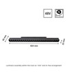 15W 48V SHIFT Schienenspot für Magnetschiene - 102lm/W, 48V, 5 Jahre Garantie, Aluminium